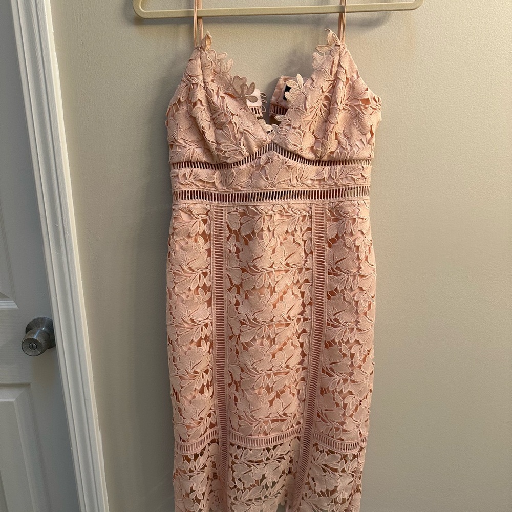Bardot Lace Pink Dress
